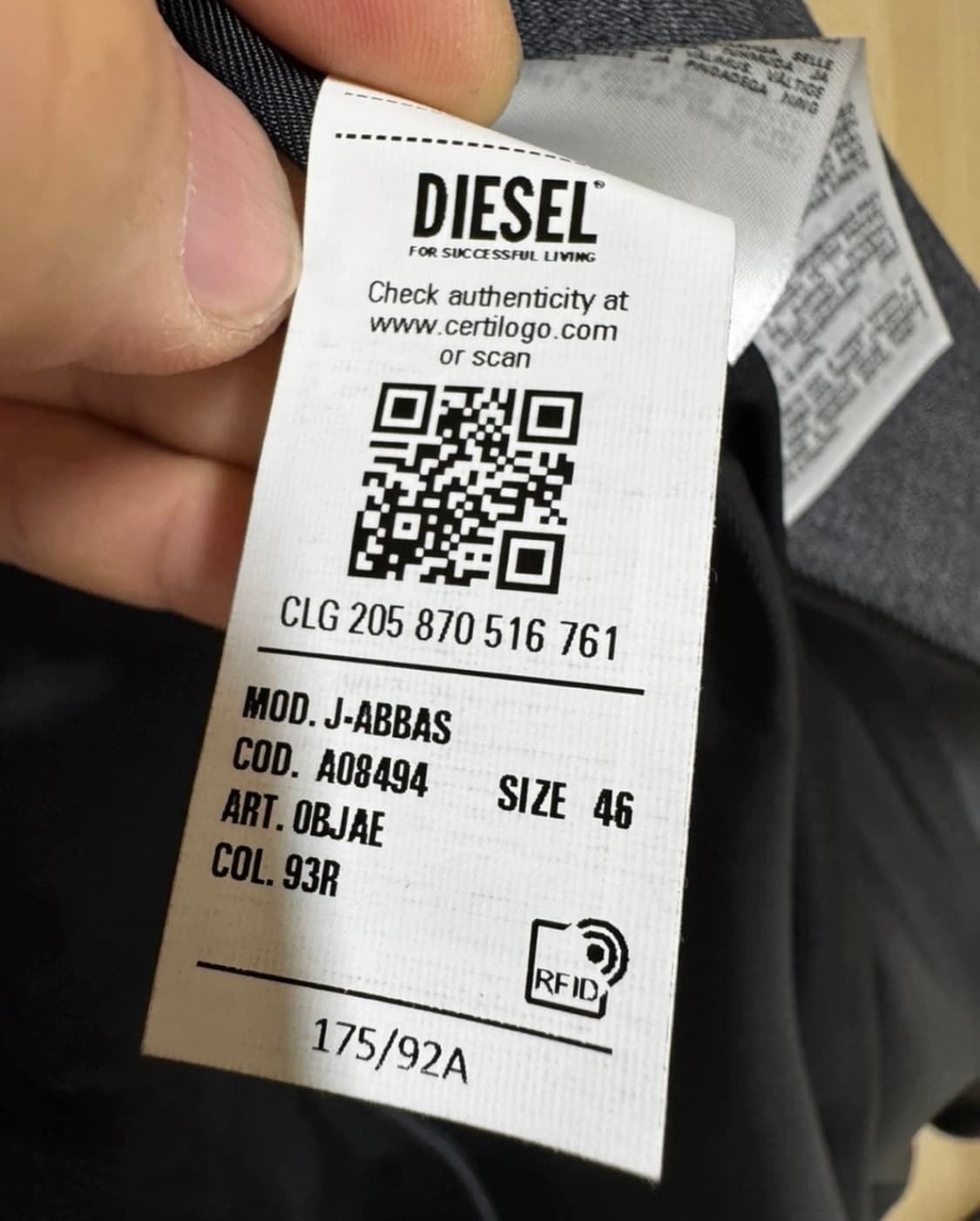 Diesel J-Abbas 데님 자켓 46 상품이미지5