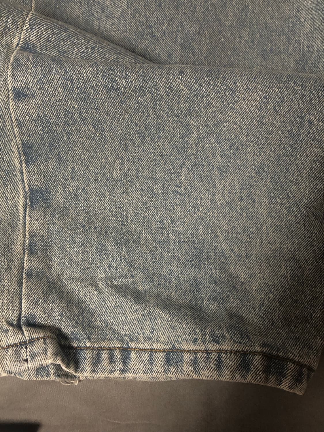 1) 노드 와이드 배기 데님 팬츠 라이트 블루 상품이미지2