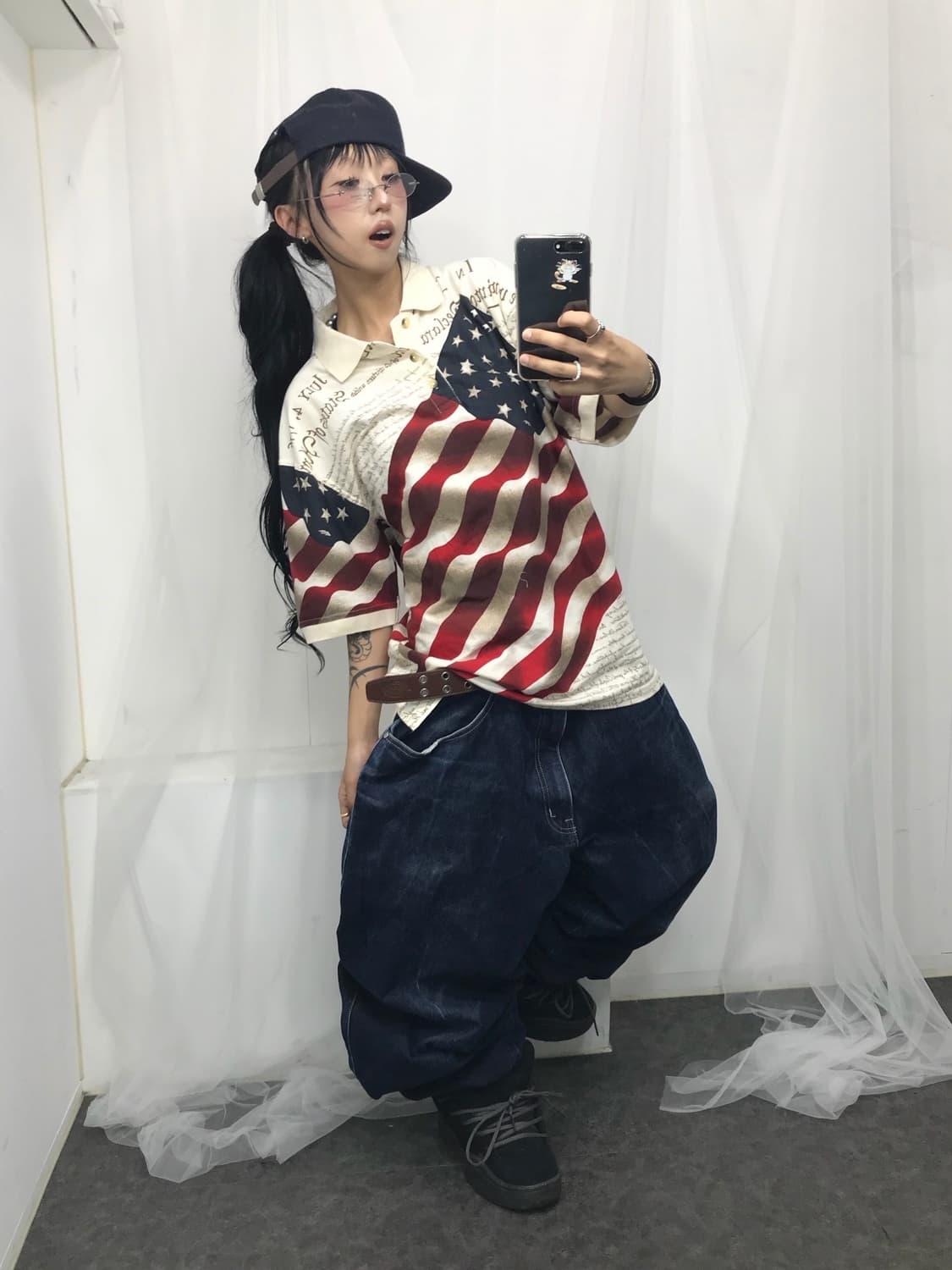 🇺🇸 풀 성조기 프린팅 피케 반팔 티셔츠 🇺🇸 상품이미지6