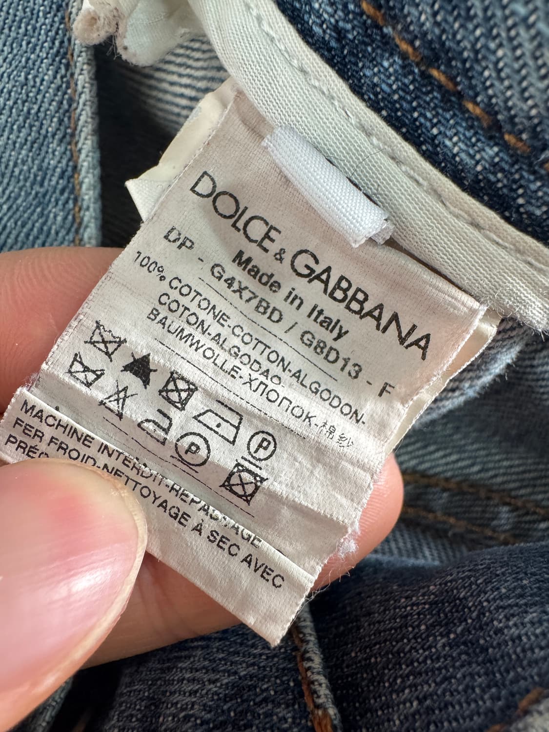돌체앤가바나 빈티지 워싱 데님팬츠 33.8인치 상품이미지4