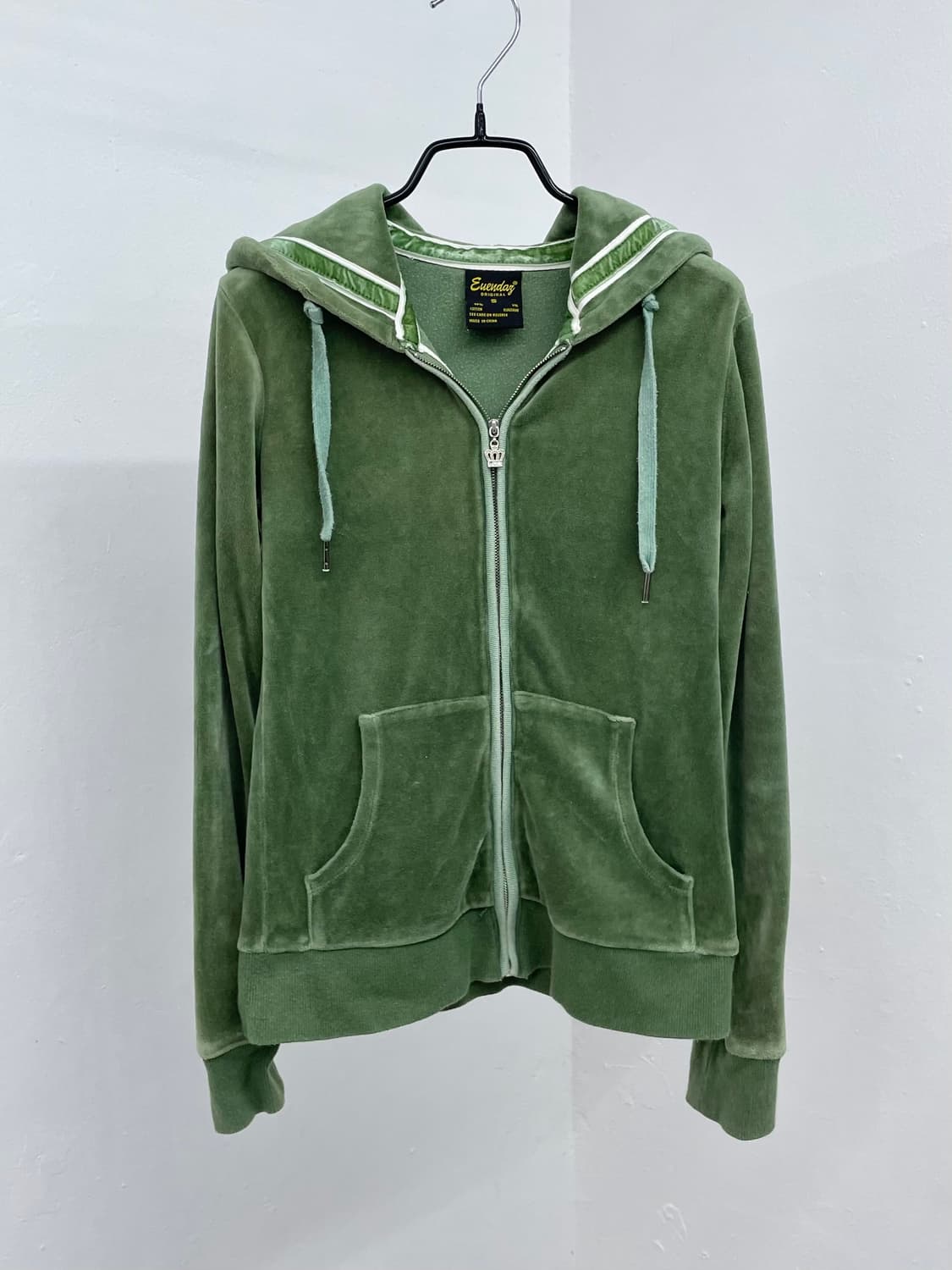 y2k 그린 티아라 벨벳 셋업💚 상품이미지2