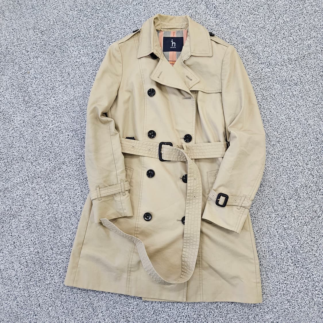 [85-160] 헤지스 여성 베이지 더블 트렌치코트 0102YH1 상품이미지3