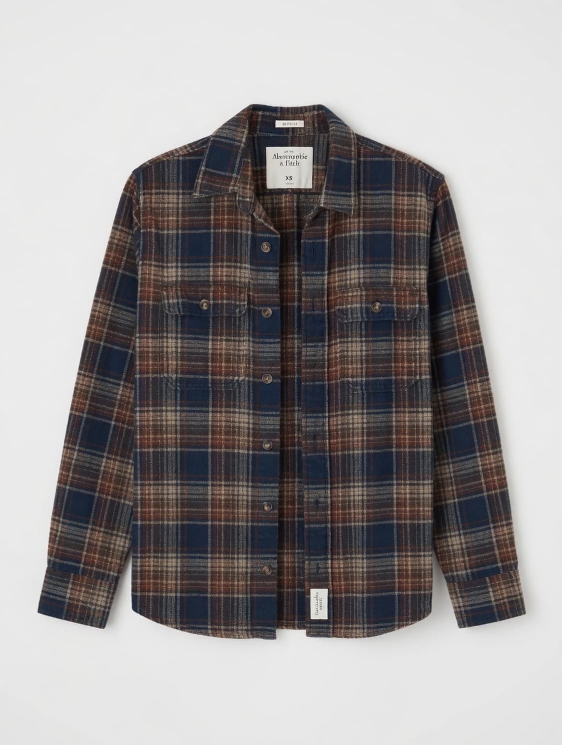 ABECROMBIE 아베크롬비 고급 소재 기모 체크 셔츠 상품이미지1