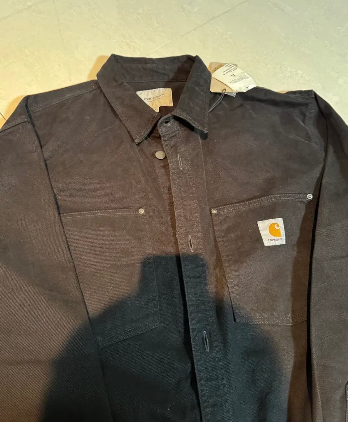 칼하트 윕 더비 셔츠 자켓(블랙 린스드, XL사이즈) 상품이미지6