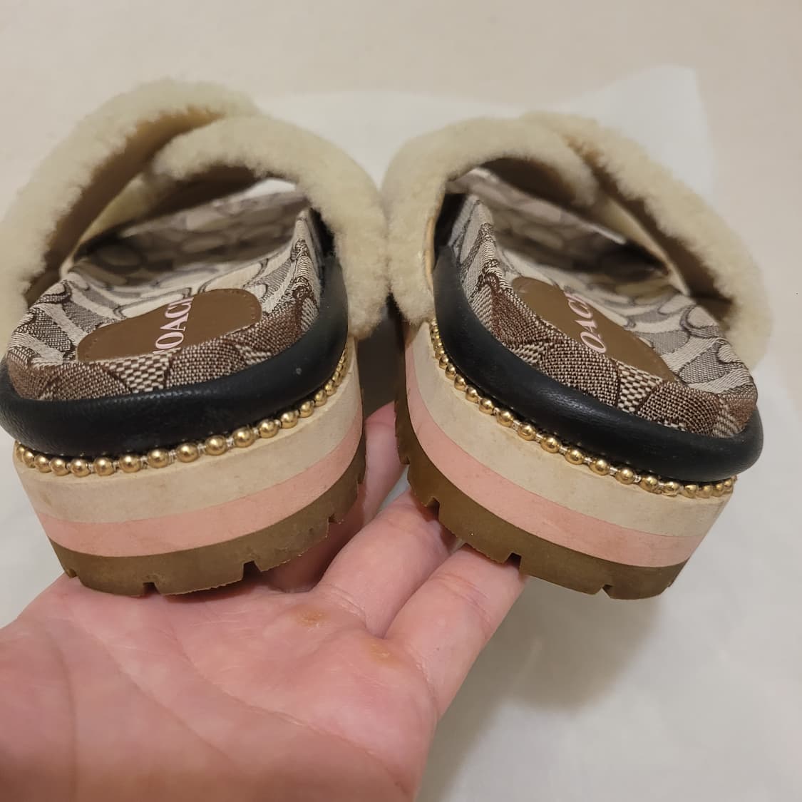 코치 캔버스 시어링 샌들 230  상품이미지5