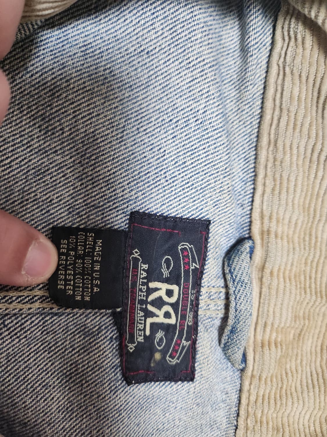 RRL 데님 덩가리 자켓 코듀로이넥 상품이미지8