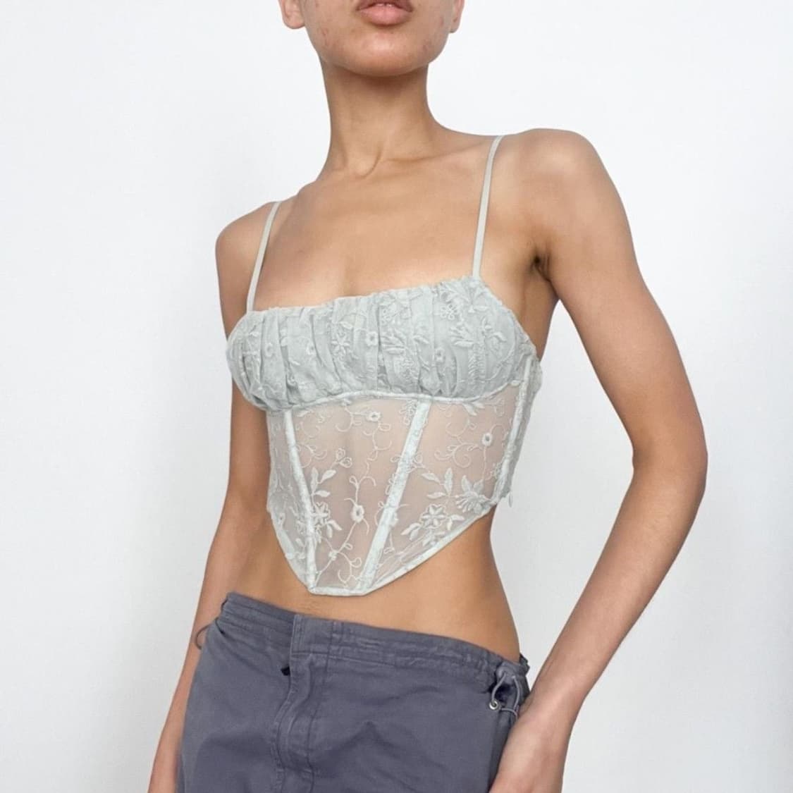 Zara corset top 자라 코르셋 탑 상품이미지4