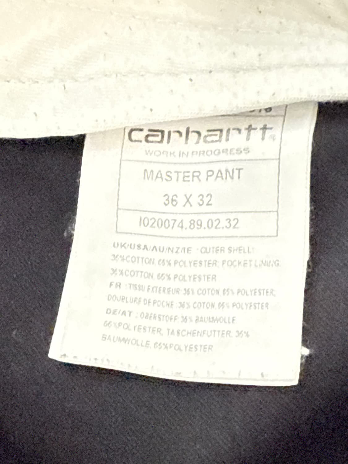 칼하트 WIP 마스터팬츠 치노 상품이미지4