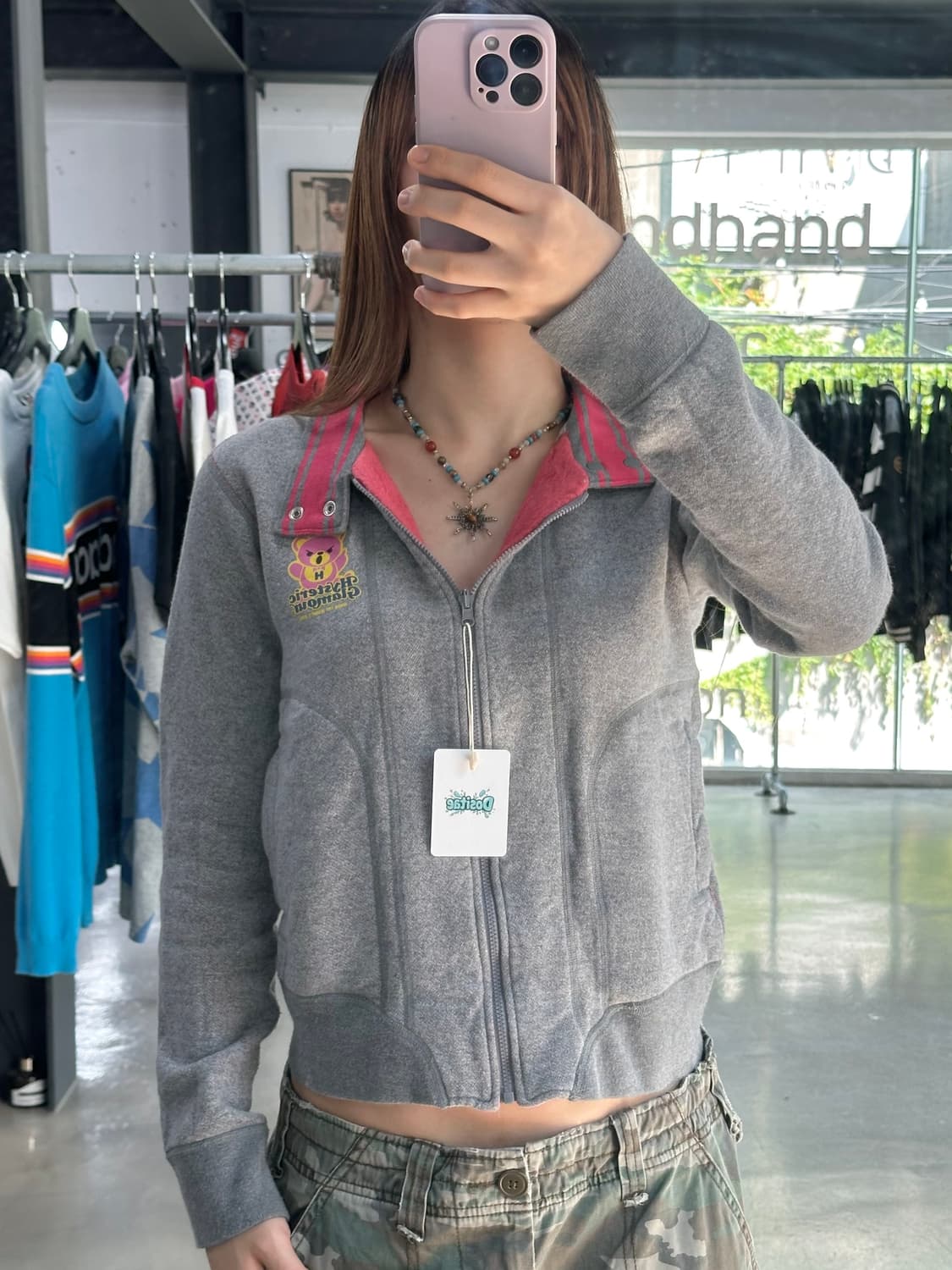 히스테릭글래머 퍽베어 회핑 리버시블 후리스면자켓 상품이미지1