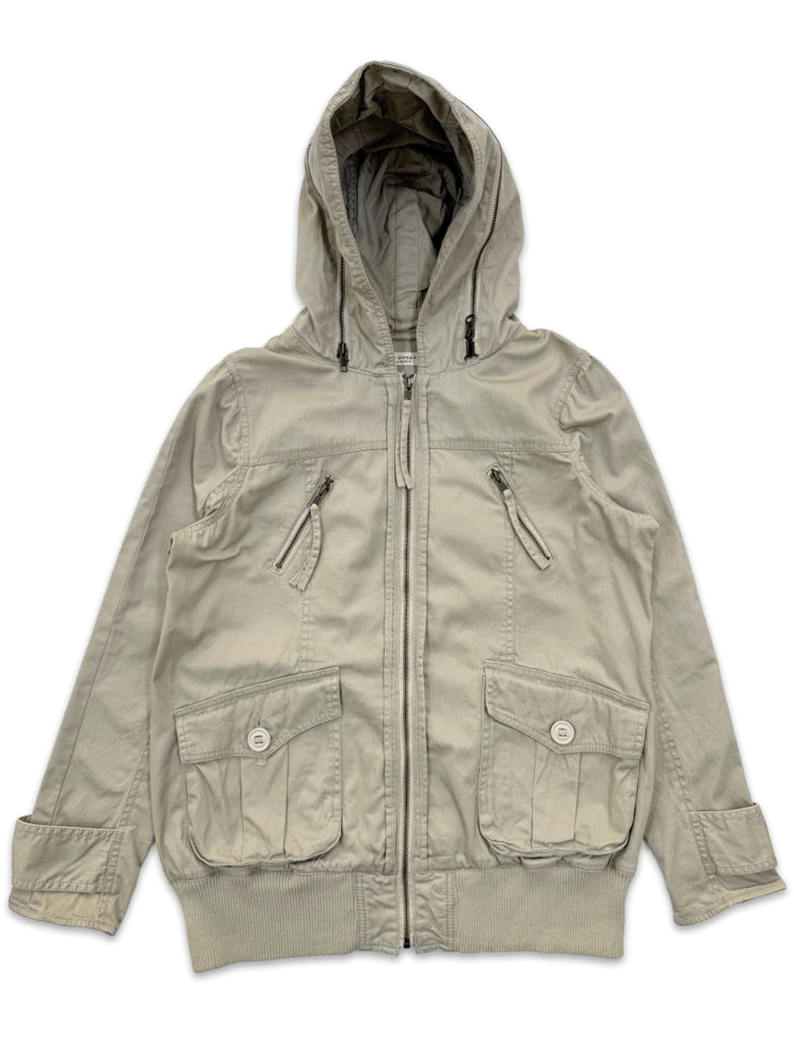 빈티지 베이지 포켓 집업 자켓 상품이미지1