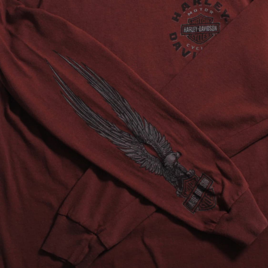 Harley-Davidson 할리 데이비슨 버건디 퀘벡 베캉쿠르 롱슬리브 상품이미지3