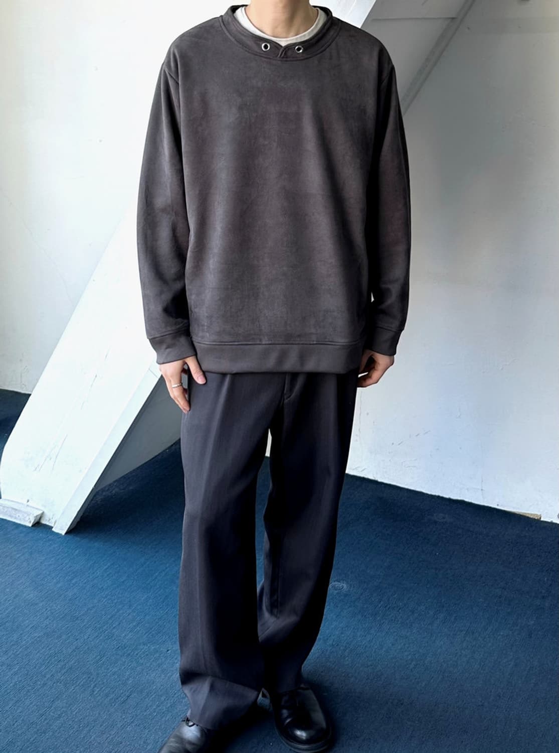 Brushed fabric L/S pullover top 상품이미지6