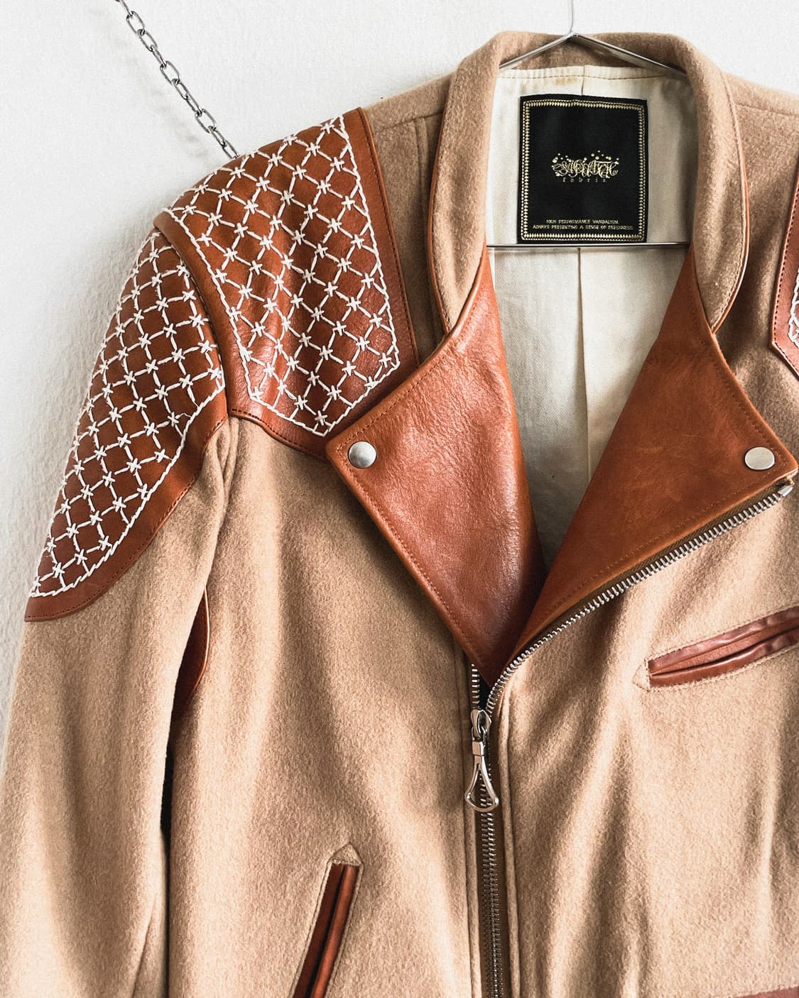 사스콰치패브릭스 사시코 레더패치 울 라이더 자켓 상품이미지6