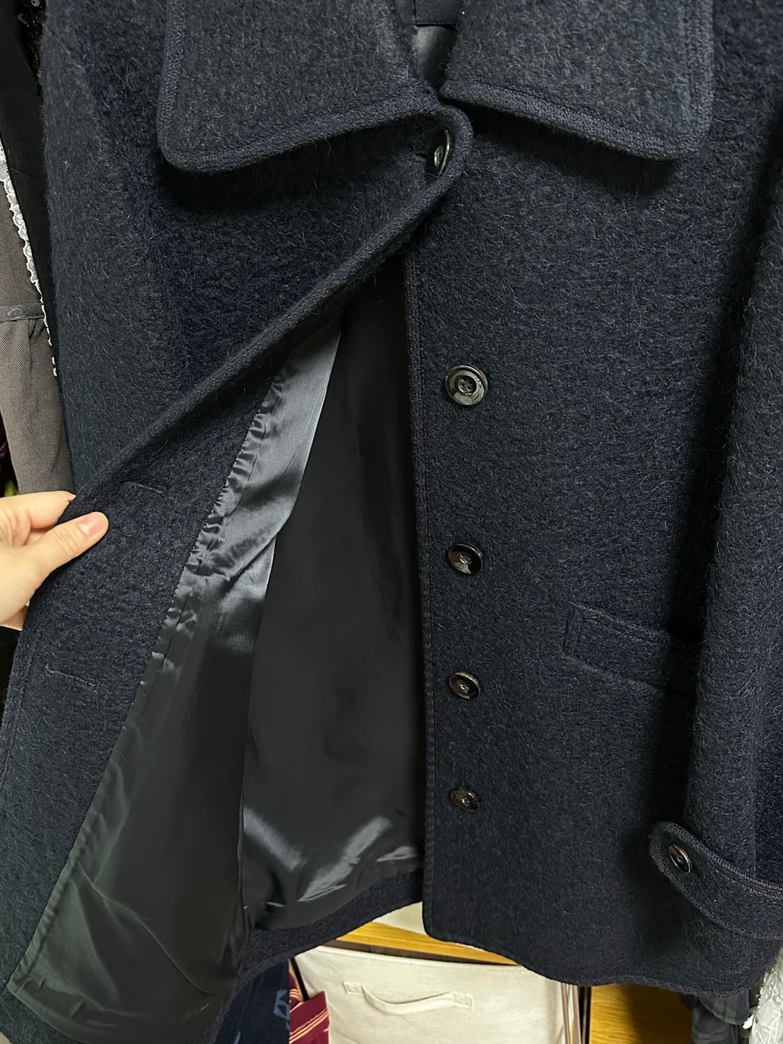 킨더살몬 울 하프코트 상품이미지4