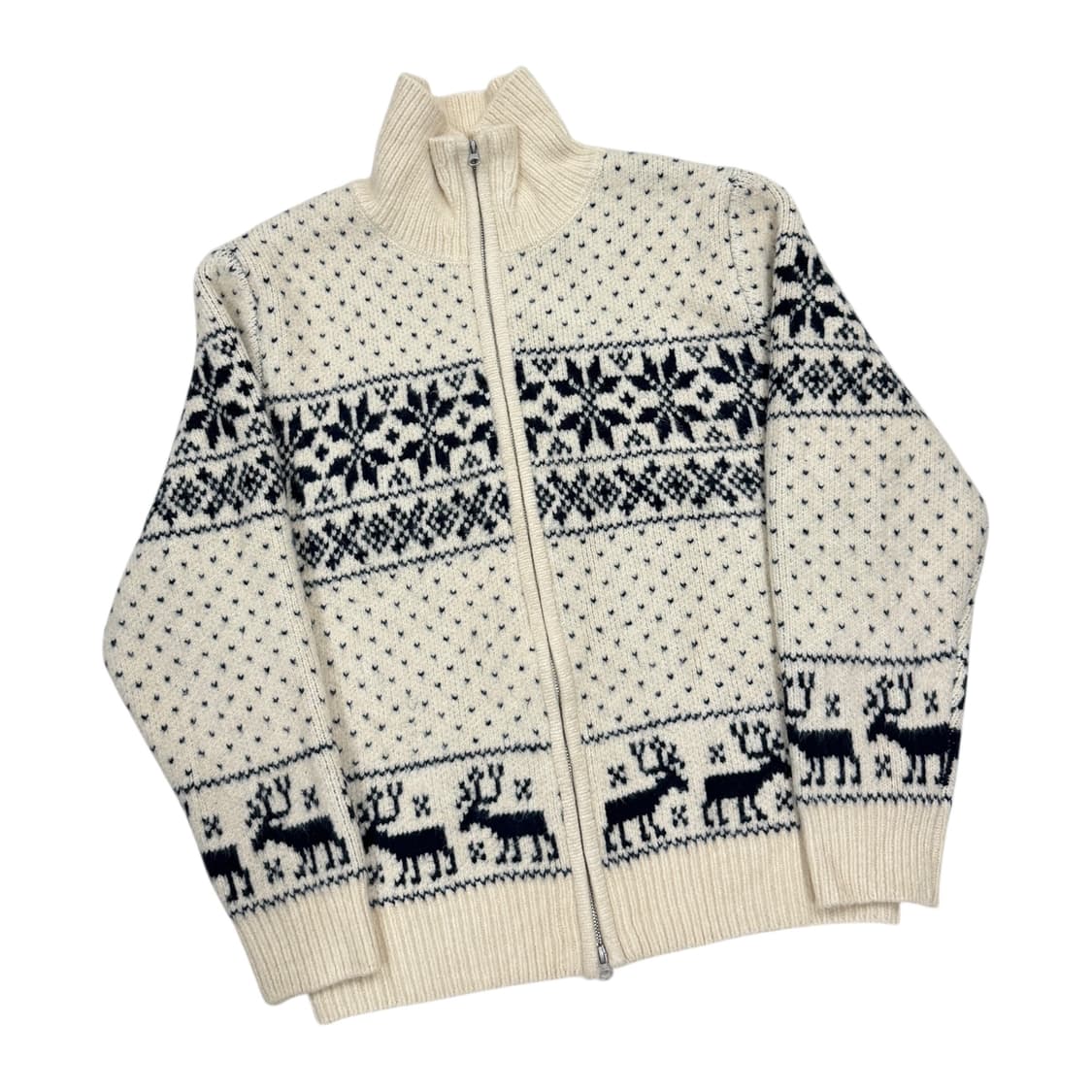 HOOVES 후브스 코위찬 스노우 2WAY 니트 집업 아이보리 상품이미지2