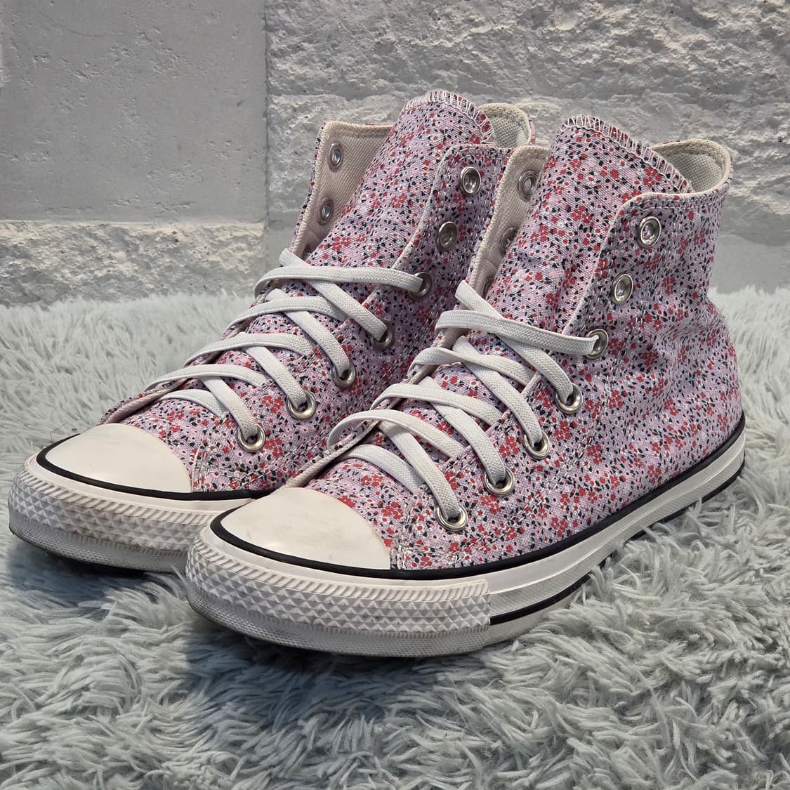 7q-2:컨버스 척테일러 올스타 하이 컷 플라워 패턴 (23.5cm) 상품이미지1
