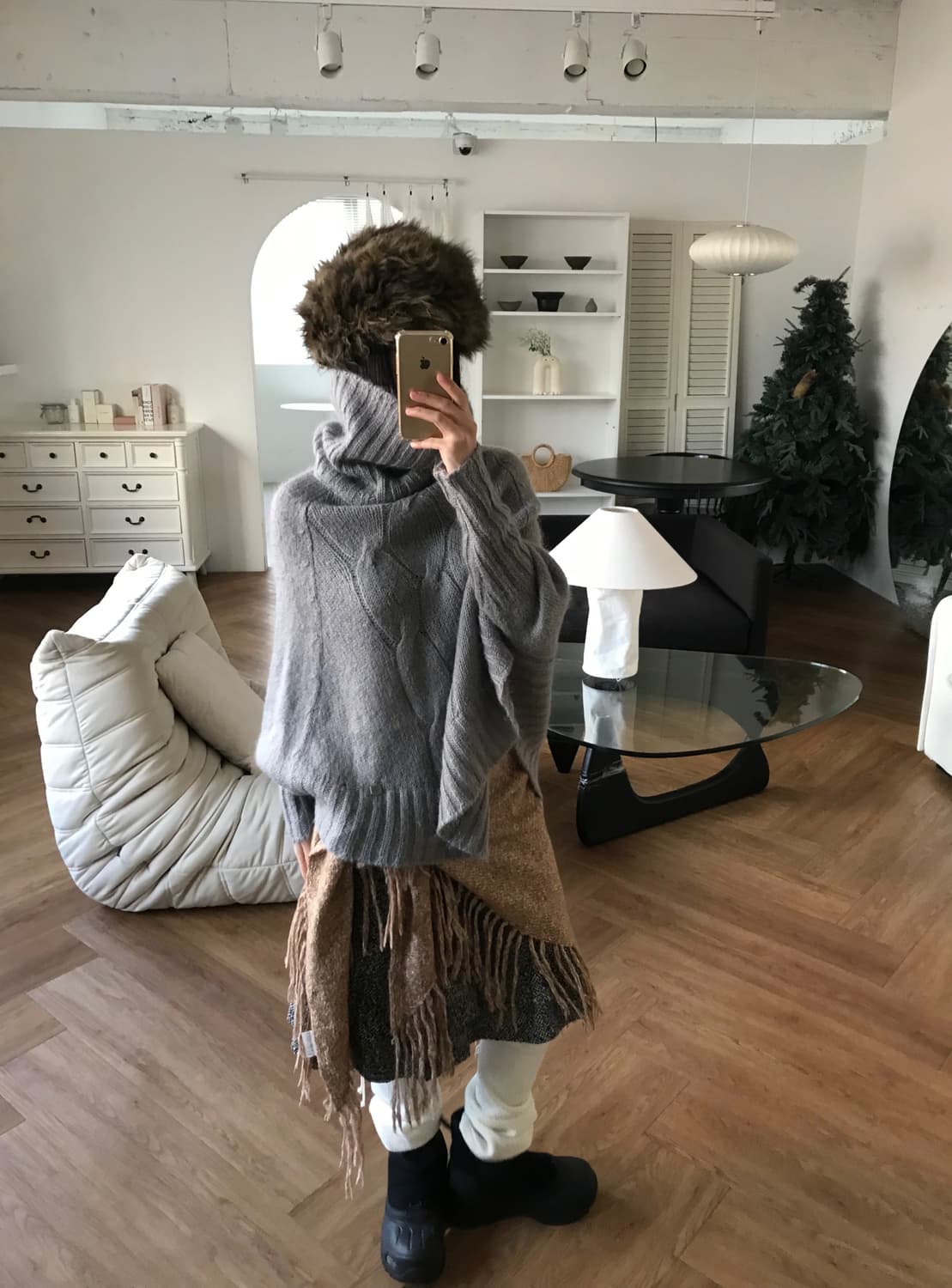 vintage tassel scarf 상품이미지2