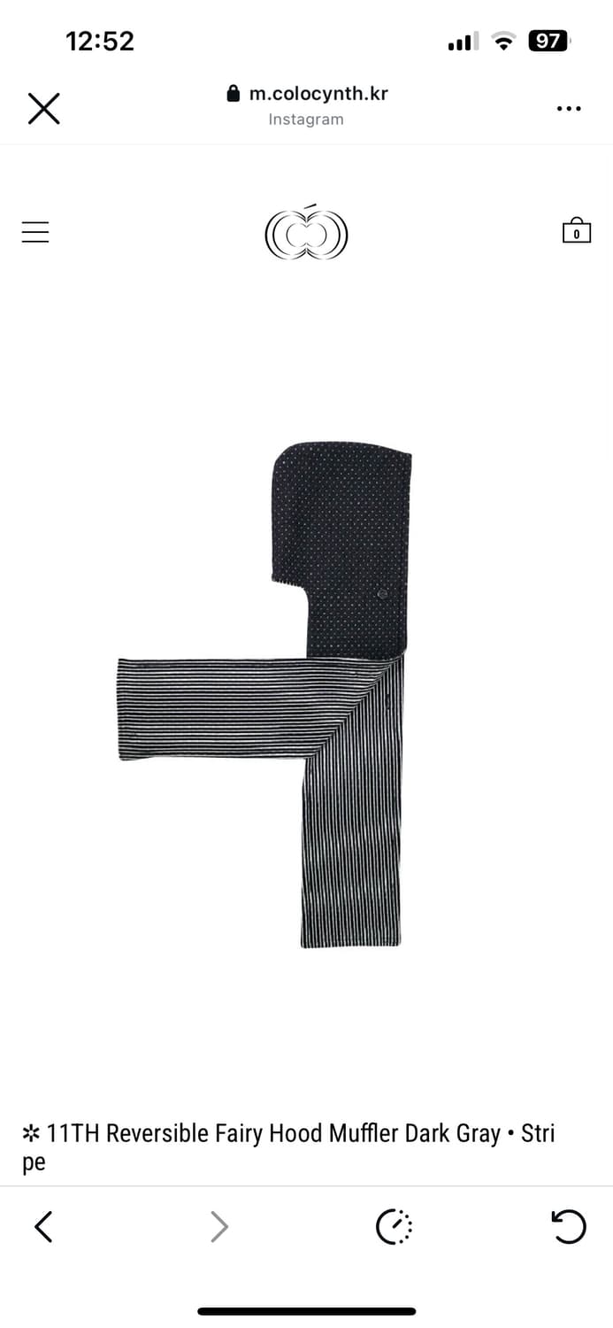 Reversible Fairy Hood Muffler Dark Gray 상품이미지1