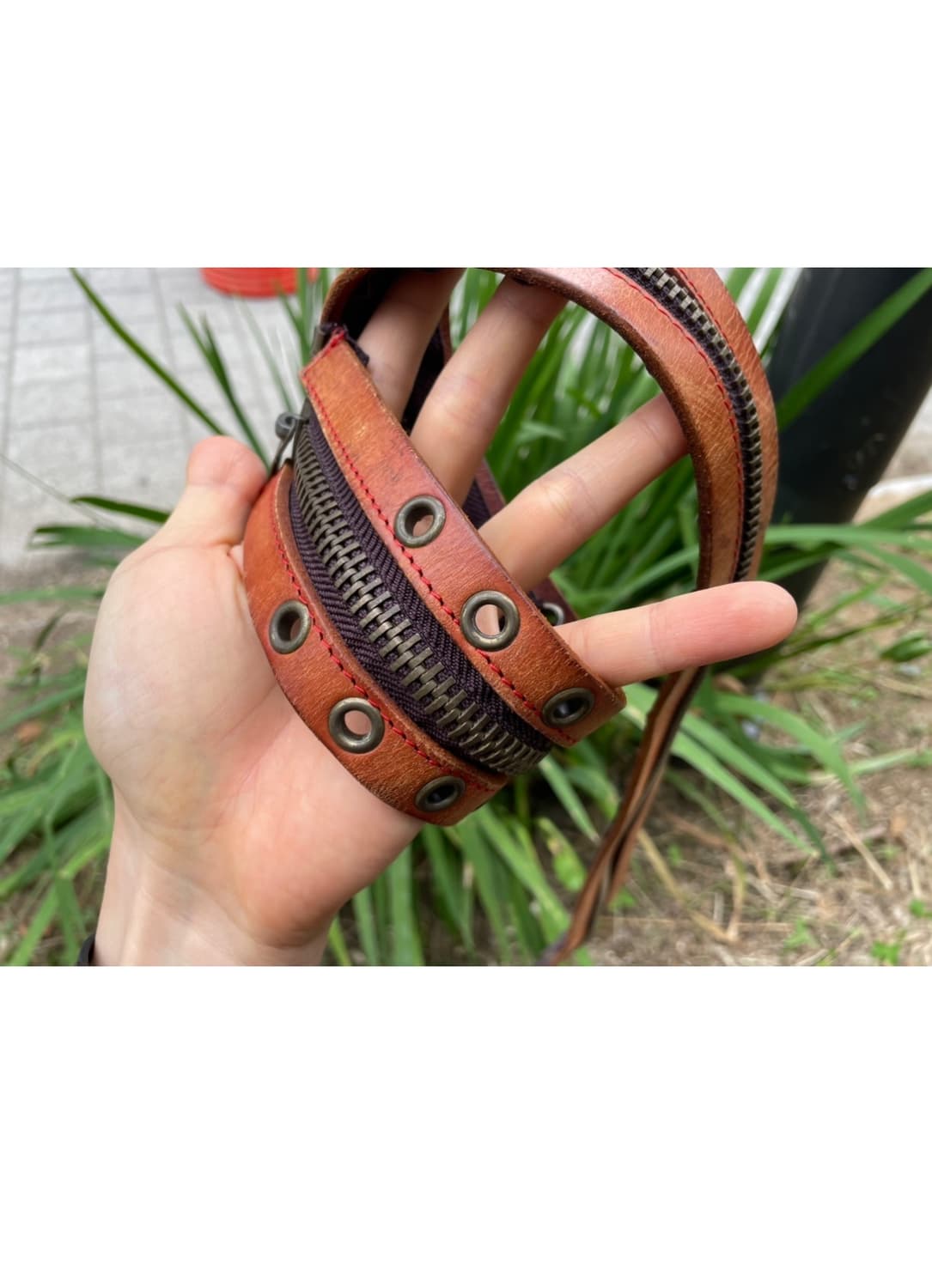 zip leather belt 상품이미지3