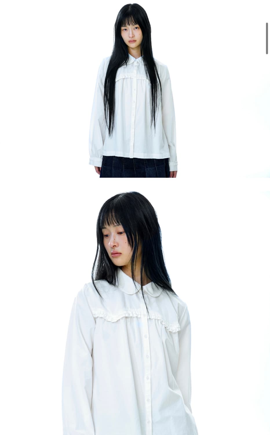 코이세오 (COYSEIO) ROUGH CUT FRILL SHIRT IVO 상품이미지1