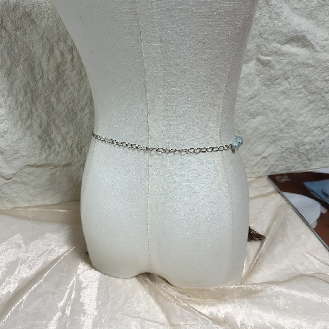 빈티지 장미 진주 허리체인 허리띠 상품이미지3