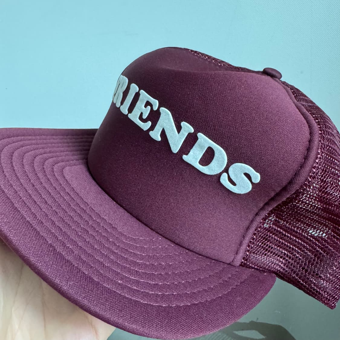 USA 빈티지 모자 볼캡 vintage cap 트러커 메쉬 버건디 상품이미지6
