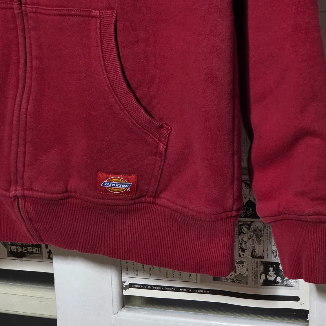 디키즈 울프소 퍼안감 레드 후드집업 상품이미지4