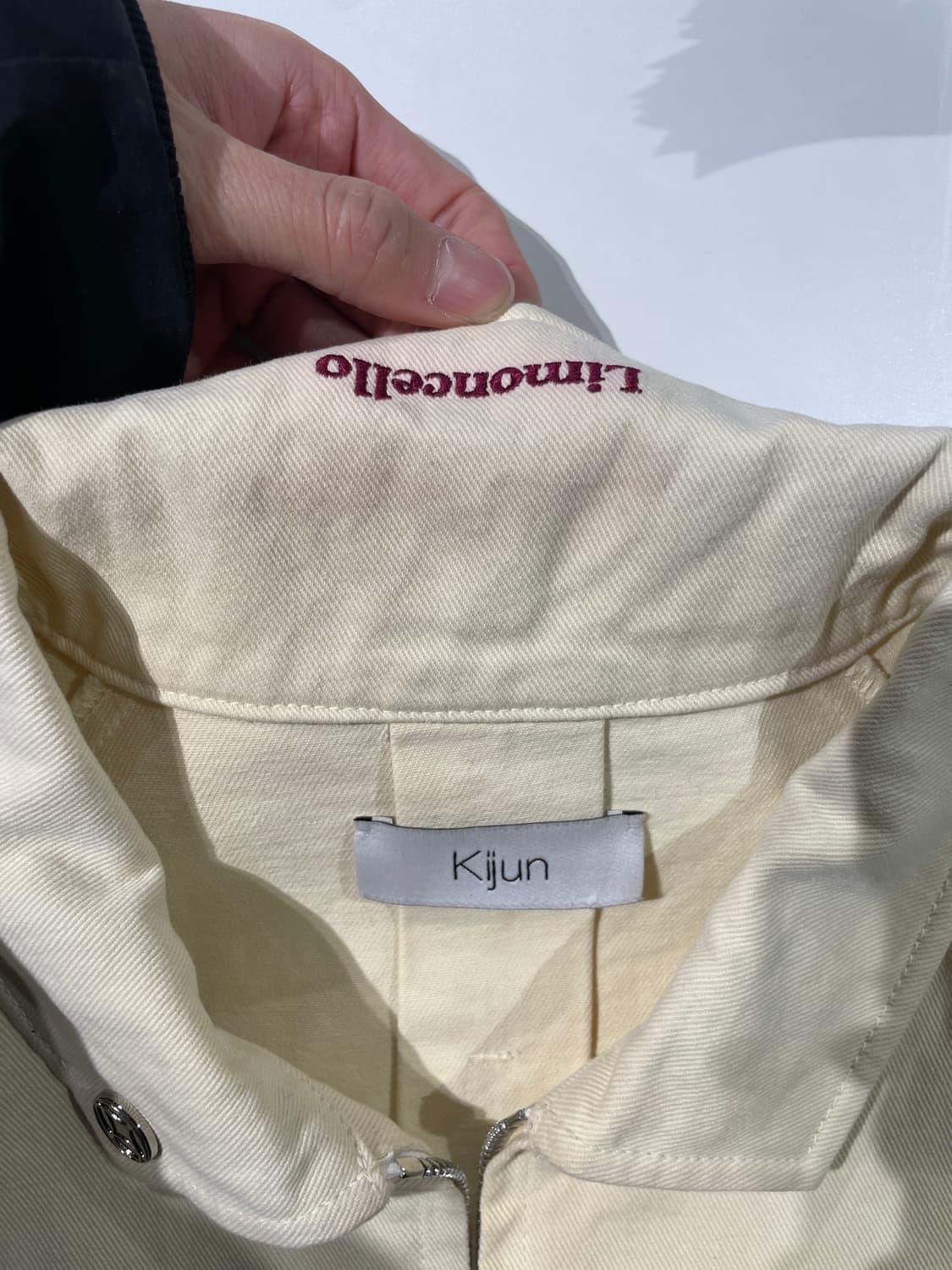 기준 크림 집업 크롭 블루종 자켓 상품이미지7