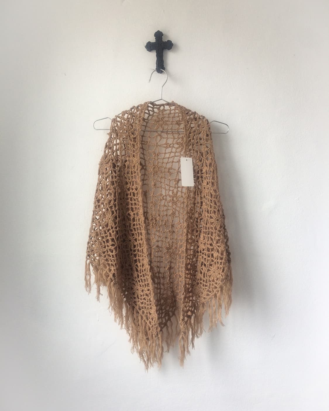 Fringe net knit shawl 상품이미지1