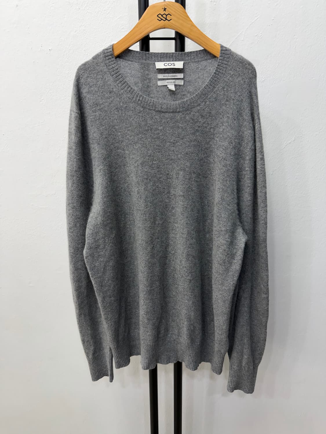 정품) COS 코스 남성 엘보 패치 캐시미어100 니트 XL 상품이미지2