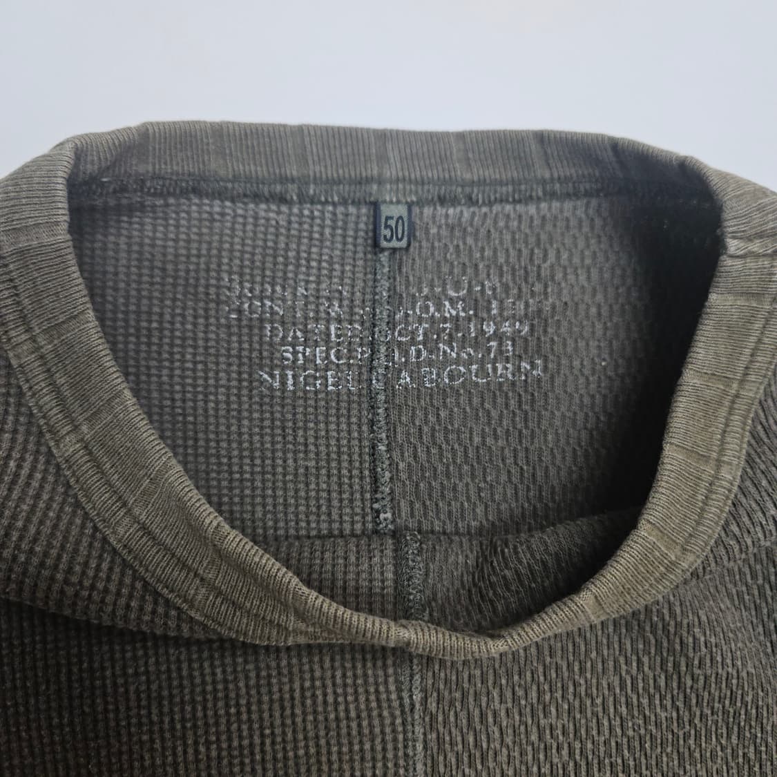 (무료배송) 나이젤카본 비대칭 와플믹스 롱슬리브 / 올리브 / 50사이즈 상품이미지3