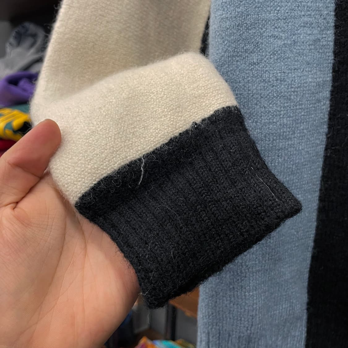 90s 반스 레트로 헤비 울 니트 스웨터 상품이미지6