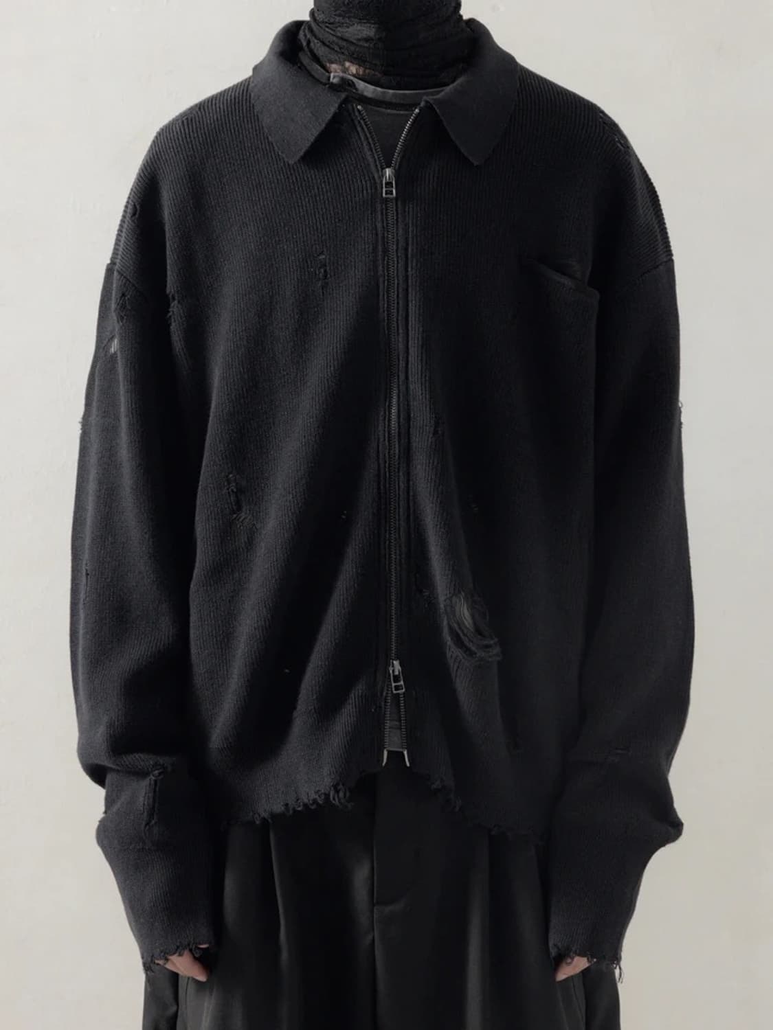 프로페서E 디스트로이드 니트 집업 상품이미지1