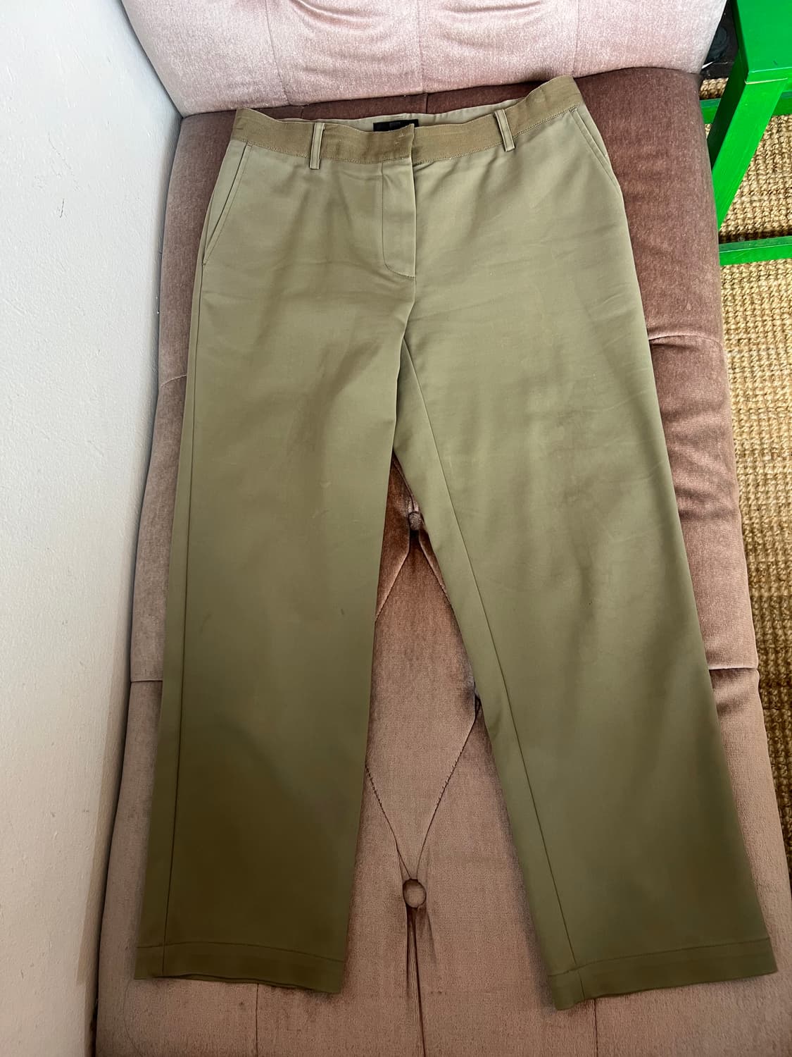 랑방 여성 카키 코튼팬츠 코튼슬랙스 상품이미지2