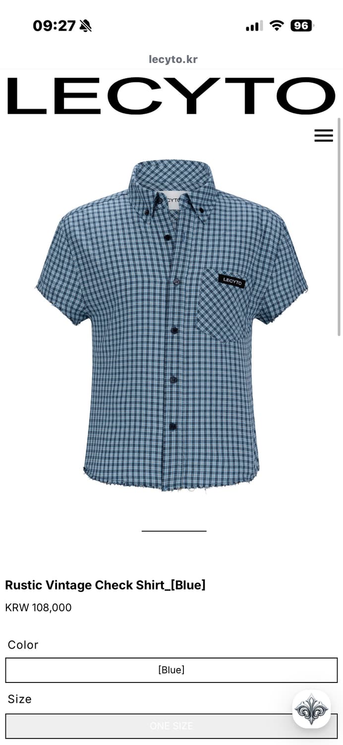Lecyto 빈티지 체크셔츠 상품이미지1