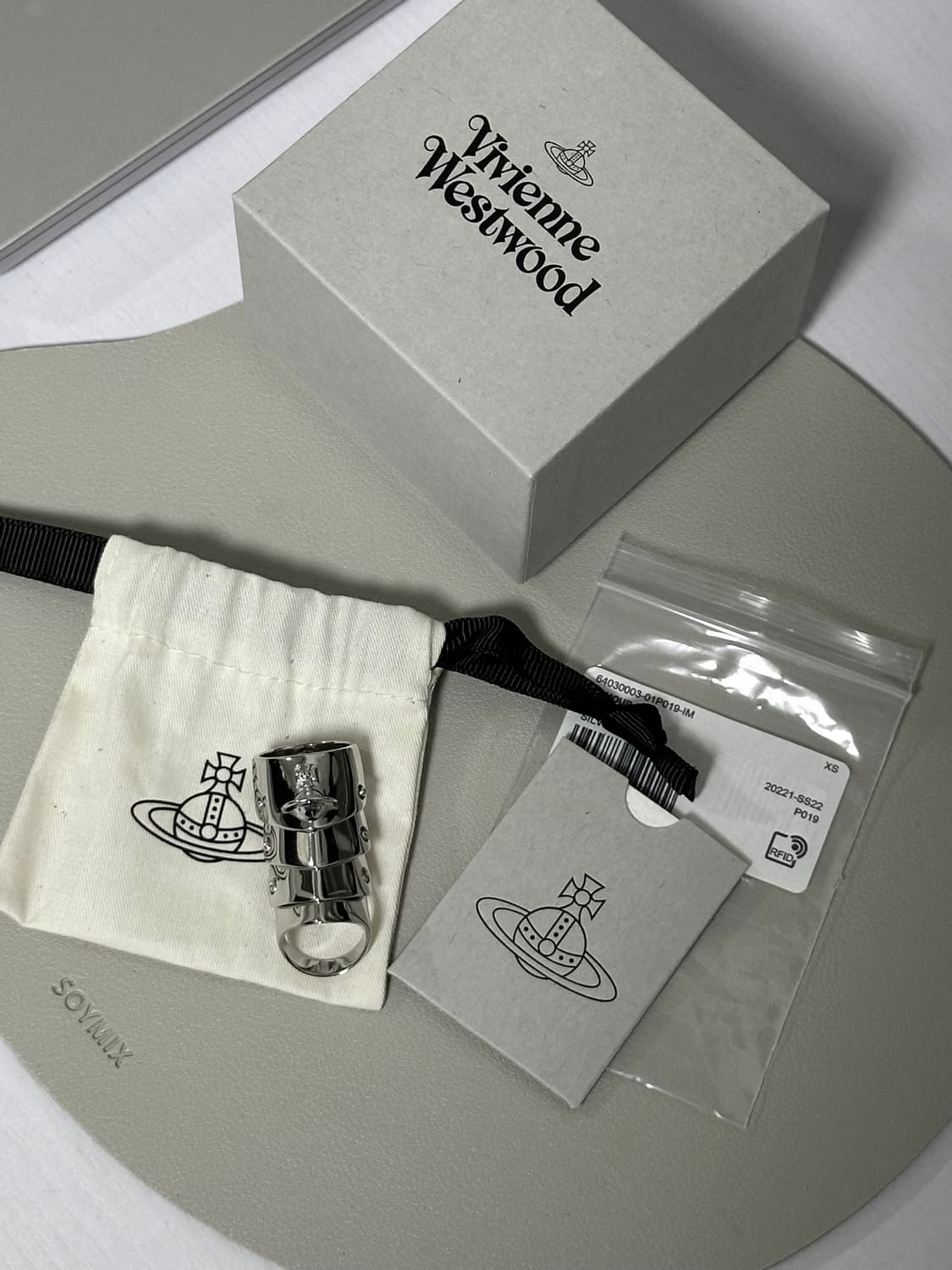 비비안웨스트우드 아머 링 실버 xs 상품이미지1