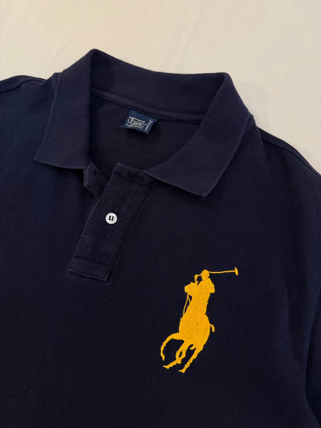 폴로 랄프로렌 빅포니 롱슬리브 긴팔 카라티 네이비 상품이미지2