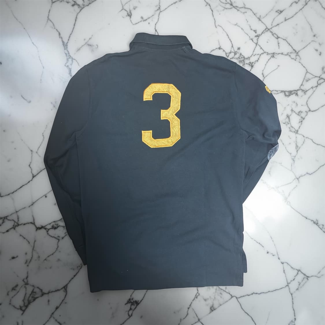 폴로 랄프로렌 빅포니 럭비 긴팔 카라티 블랙 m 상품이미지5