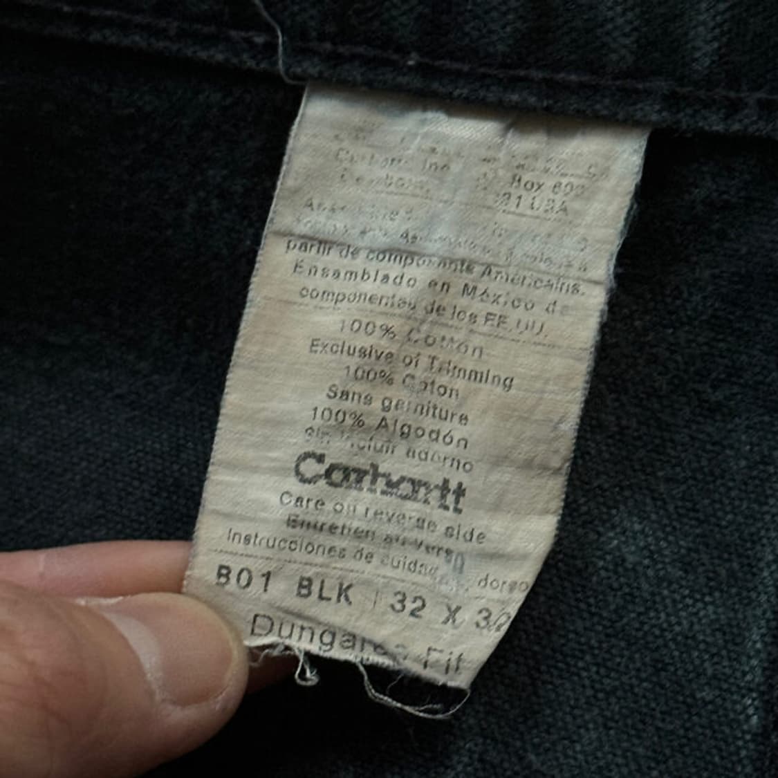 칼하트 B01 BLK 더블니 카펜터 팬츠 상품이미지5