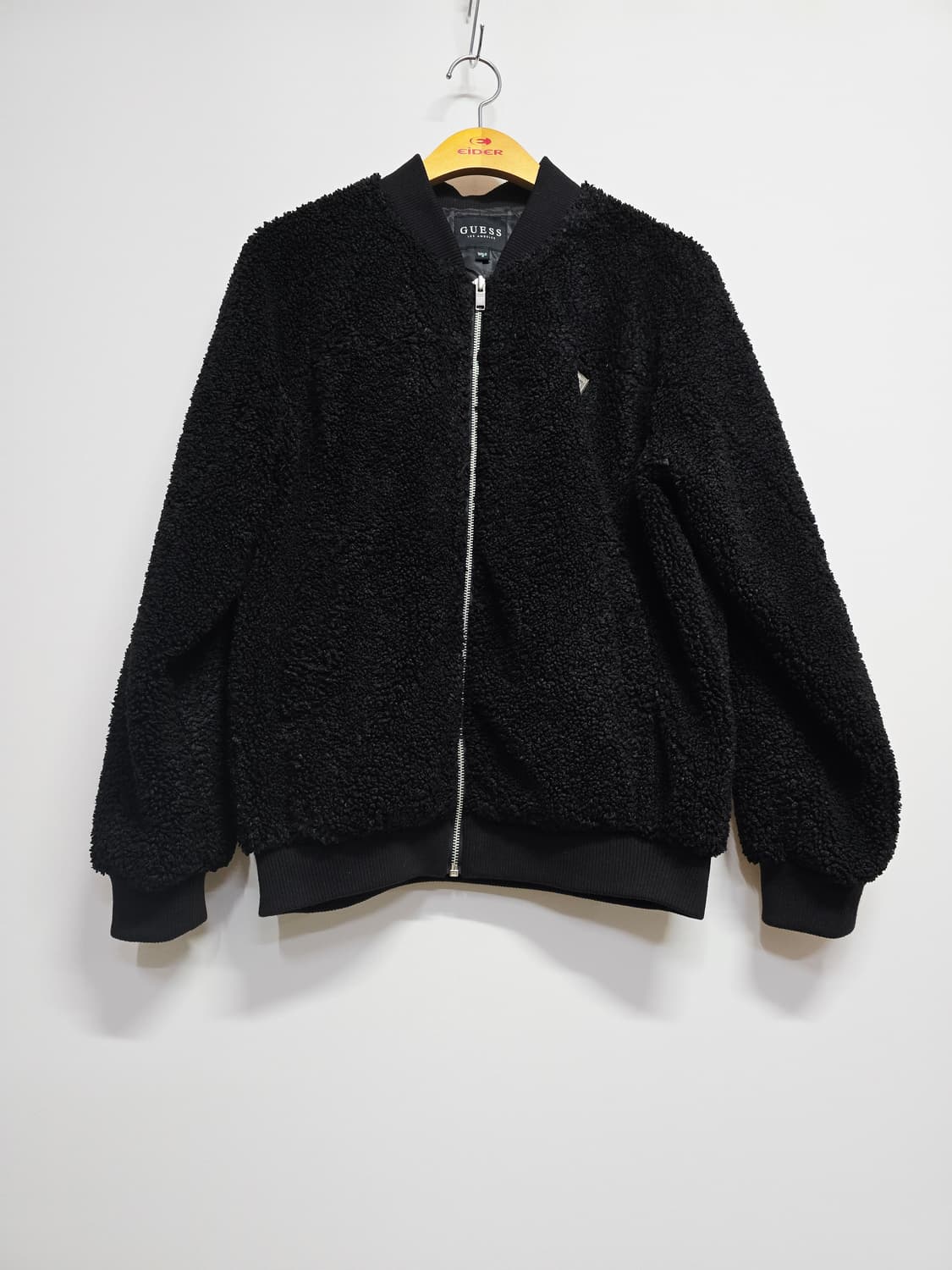 게스 블랙 뽀글이 플리스 집업 상품이미지1