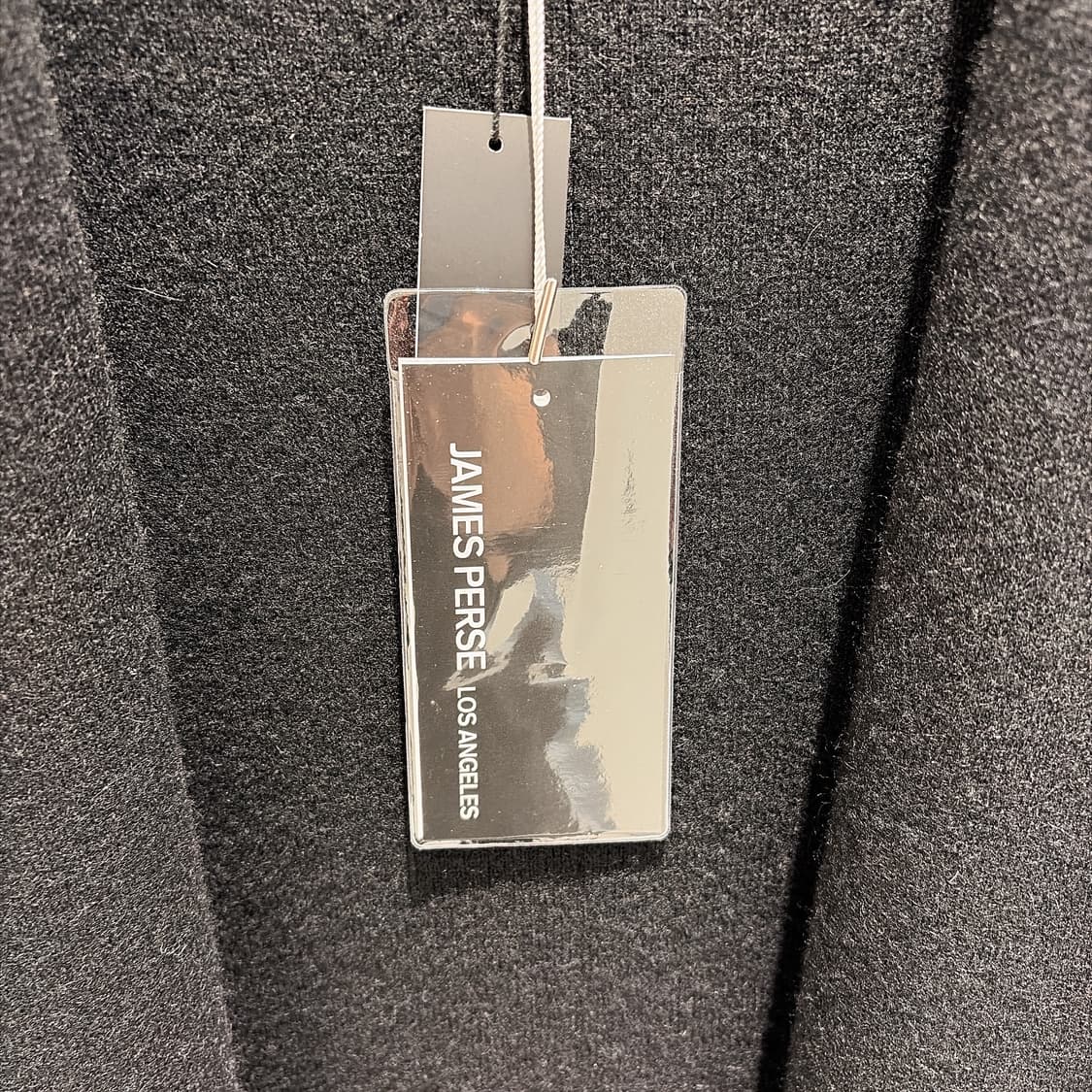 (정품/새상품) 제임스 펄스 여성 블랙 캐시미어 100% 후드 코트 상품이미지3