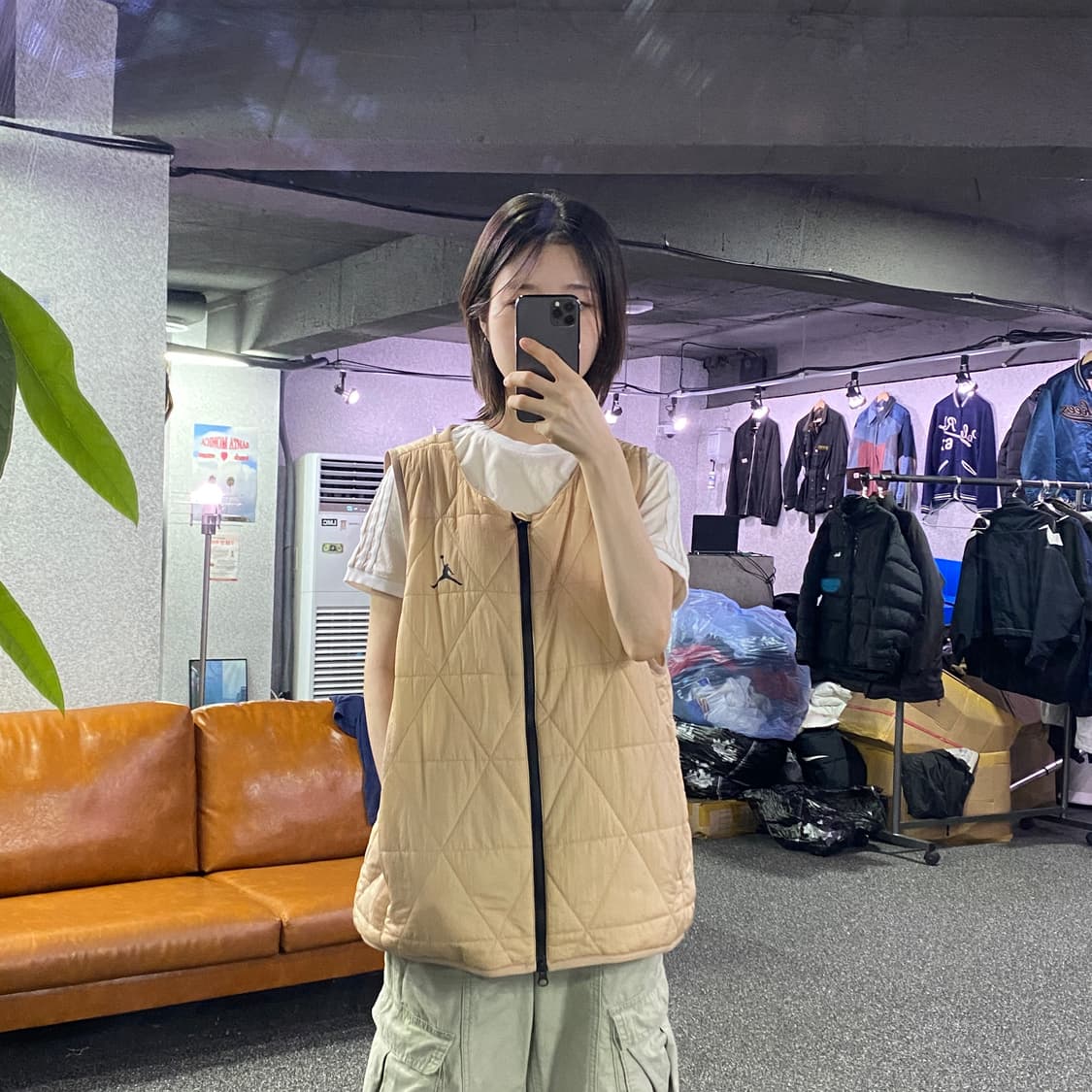 조던 퀄팅 투웨이 나일론 베스트 B3245 상품이미지1