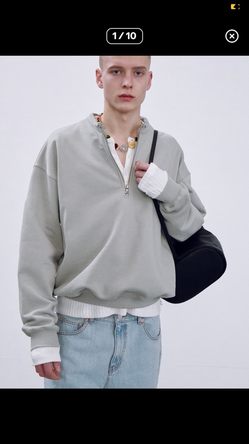 렉토 로우엣지카라 맨투맨 그레이 OS 상품이미지2