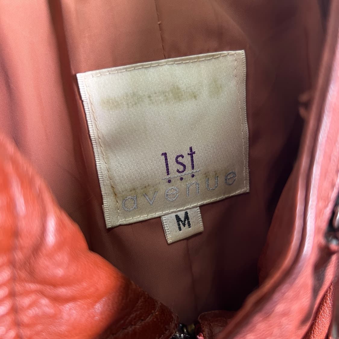 1st avenue 퍼스트 에비뉴 멀티지퍼 고트스킨 가죽 자켓 M 상품이미지3