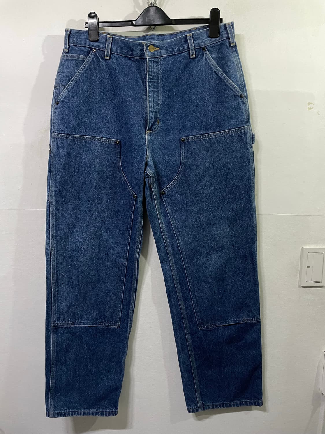 칼하트 더블니 B73 DST 데님팬츠 USA 36x32 가죽탭 상품이미지1