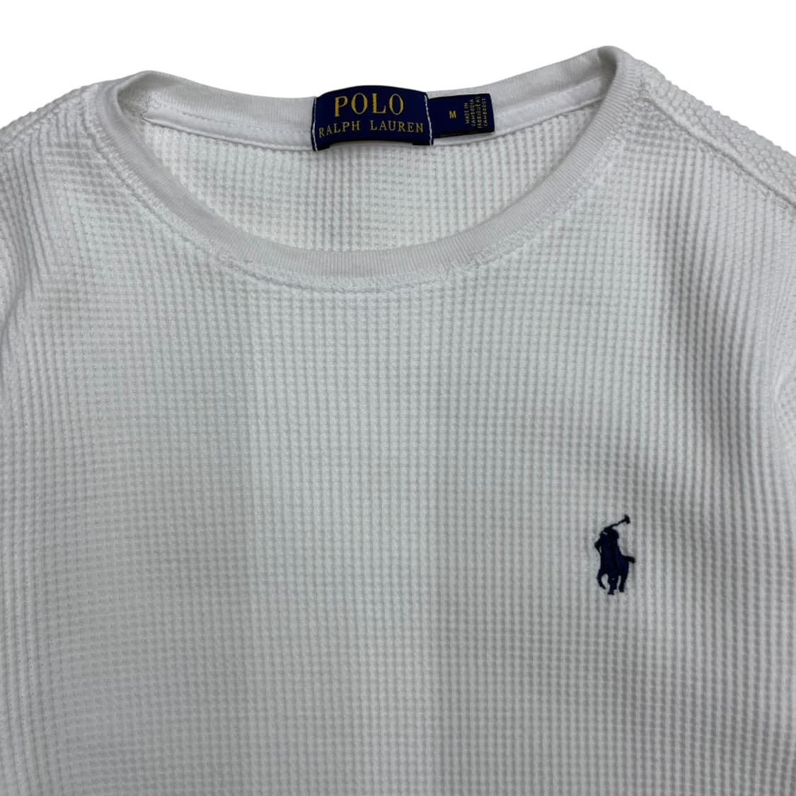 폴로 랄프로렌 네이비포니 화이트 와플 롱슬리브 M 상품이미지4