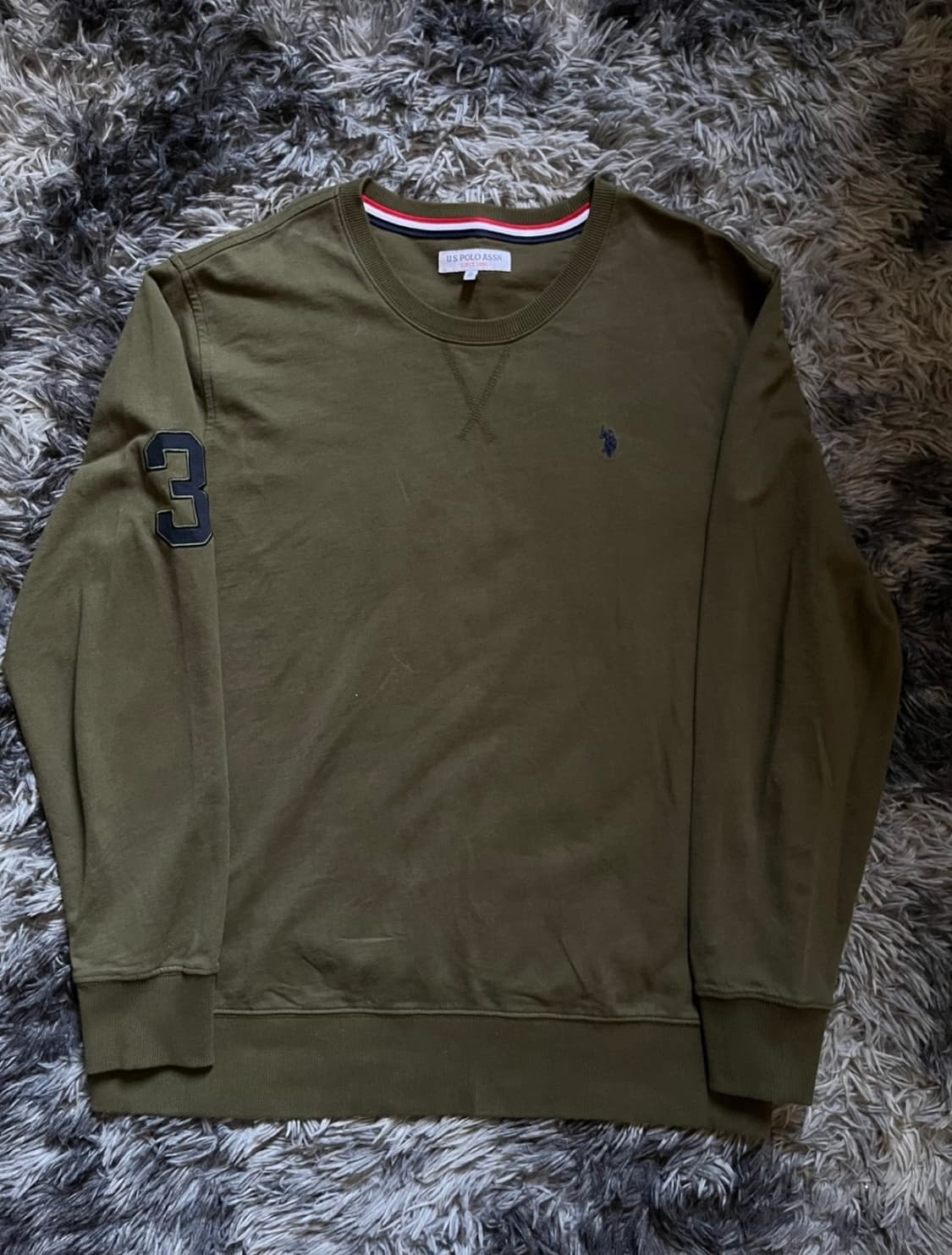 폴로 카키 맨투맨 상품이미지2