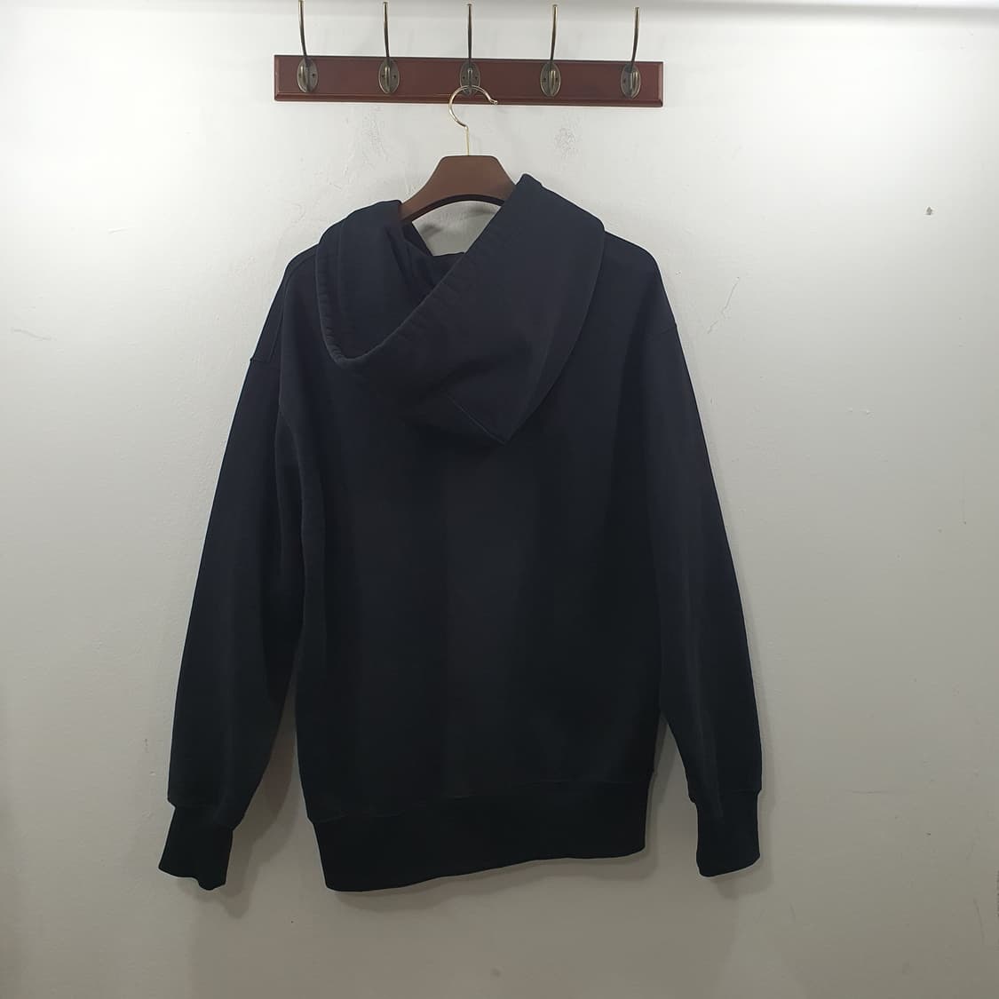 추XL-2XL 아미 남성 블랙 빅로고 면 데일리 후드티셔츠 상품이미지8
