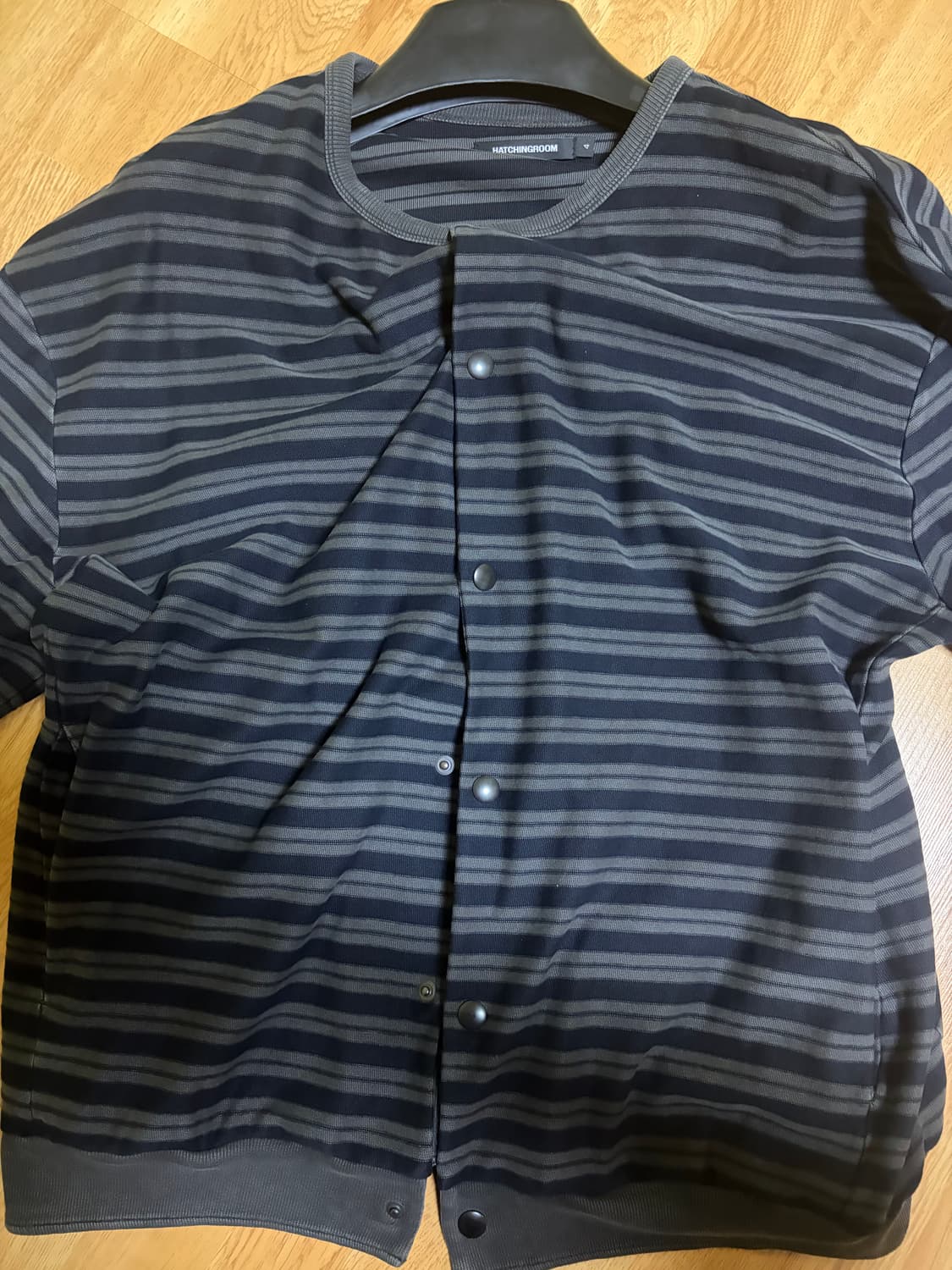 해칭룸 stripe Cardigan navy 4 상품이미지2