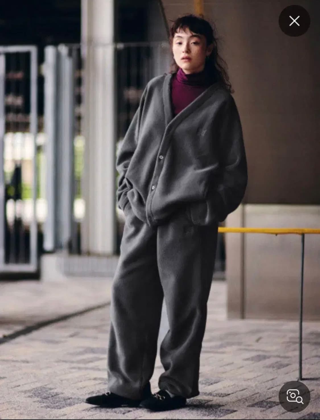 유니클로x니들스 그레이 가디건 M 상품이미지1